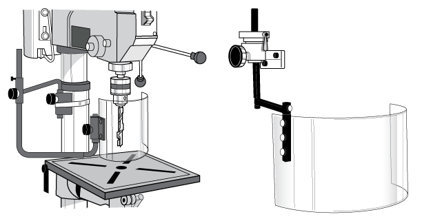 what procedure should be observed when removing the work piece from the drill press? 2