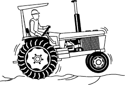 Do not drive so quickly that the tractor wheels bounce