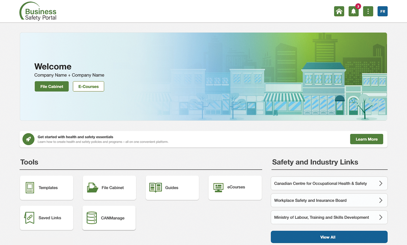 Business Safety Portal preview