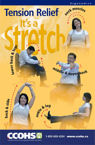 Work Wellness Poster Desk Yoga Stretches -  Canada